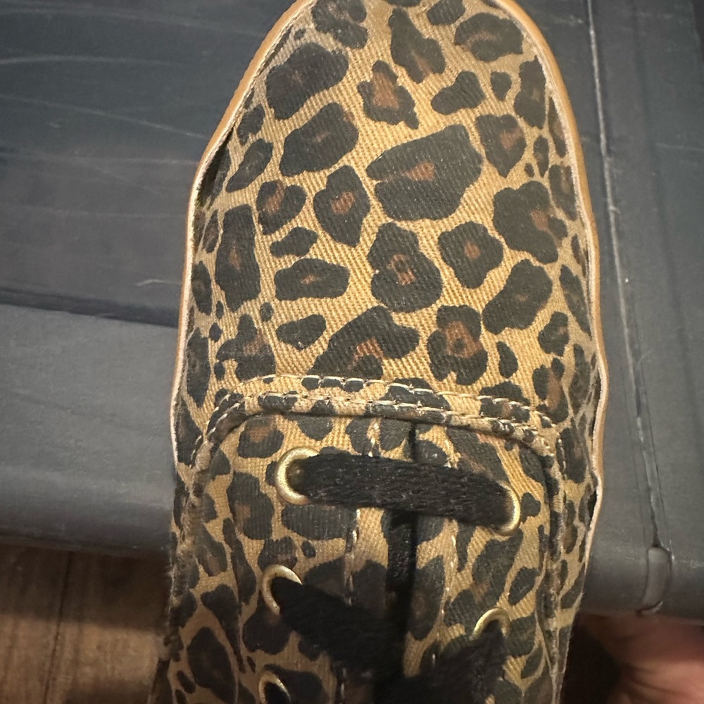 Keds Black and Tan Leopard Print Sneakers - Picture 3 of 8